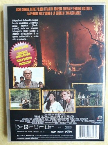 SANDRA BULLOCK: FIAMME SULL'AMAZZONIA (1993) - DVD ITALIANO PULP VIDEO 1^ STAMPA - Foto 2 di 3