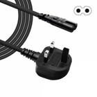 0.5M, 2M, 3M, 5M UK 3 Pin Plug to C7 Figure 8 Power Lead Cable Mains - Straight