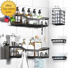 Shower Caddy Adhesive Shower Organizer 7-Pack, Rustproof Stainless Steel Bathroo