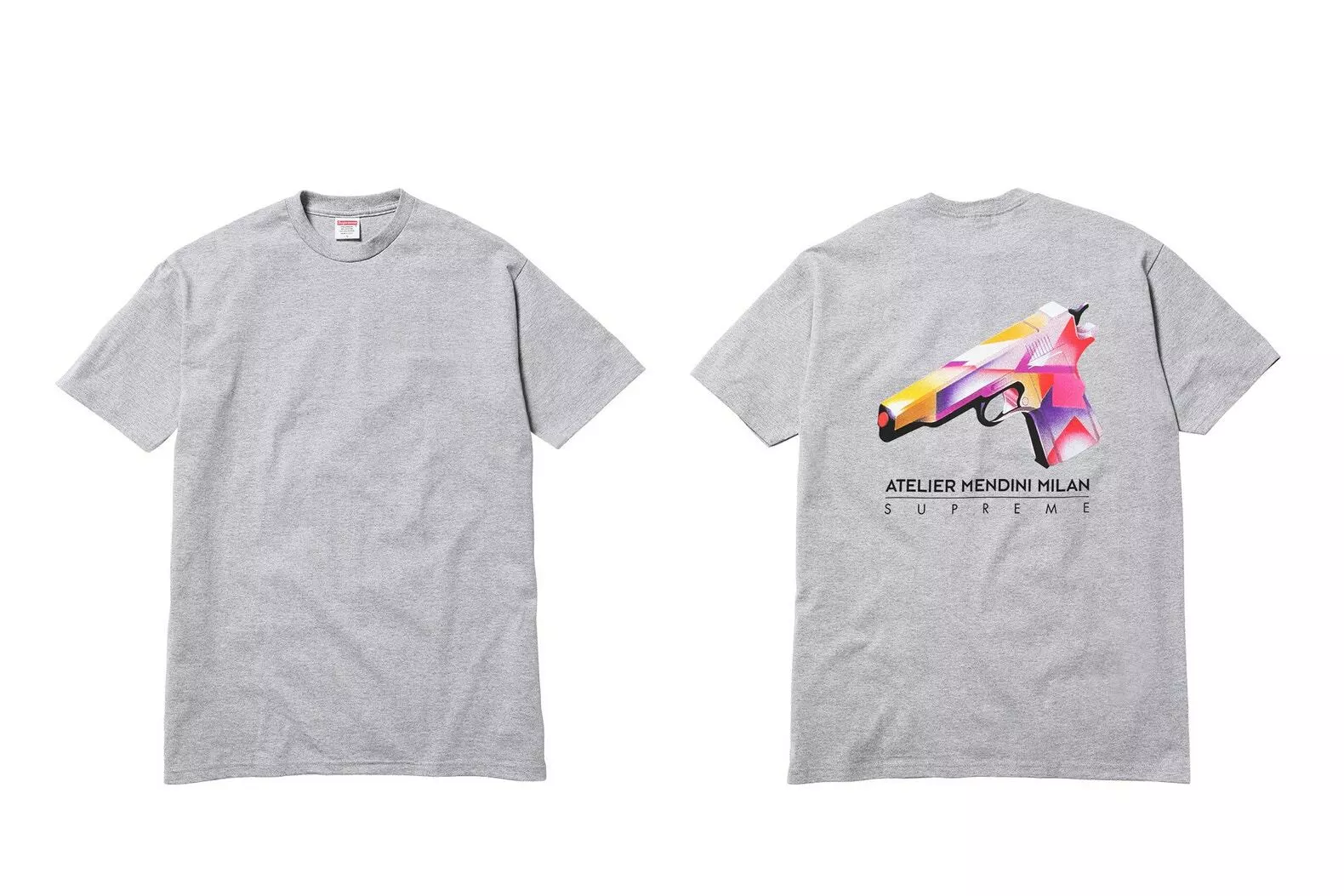 Tee shirt pistolet Supreme Mendini gris M S/S 16