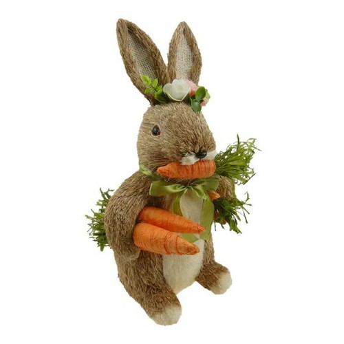 Ashland Brand 14" Bunny with Carrots Tabletop Accent - 第 1/4 張圖片