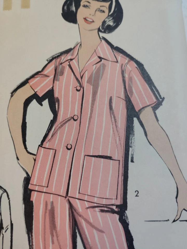 Pijama Dormir Parte Superior Inferior 12 Avance 2735 Costura Patrón Corte De Colección Foto 3 de 4