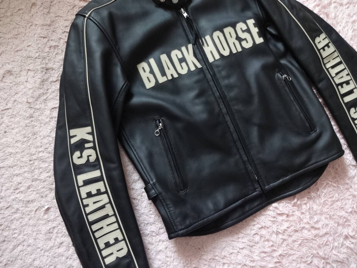 KADOYA Black Horse Men's Riders Leather Jacket K'SLEATHER KADOYA Black Horse Men's Riders Leather Jacket K'SLEATHER