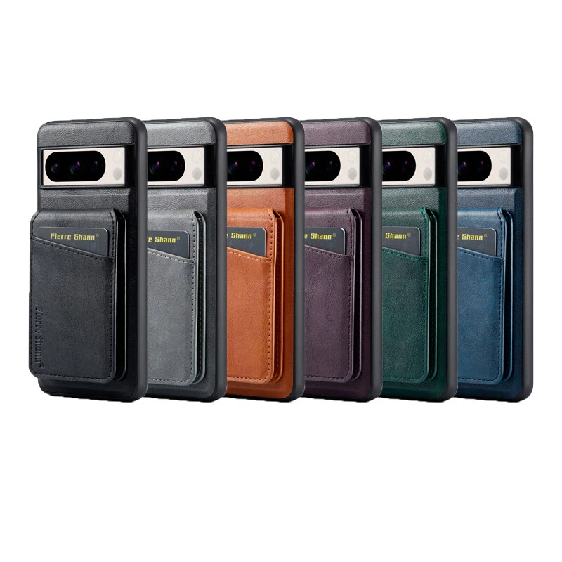 For Google Pixel 7A/8A/9A/7/8/9 Pro XL Leather Case Removable Card Holder Cover - Image 2 of 4