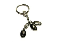 Keychain Angel Charms Dangle Drop Faceted Bead Protection Peace Promise