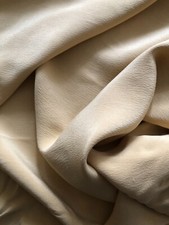 Heavy silk crepe, 38 mm, 107 cms, light silver, sold by half a metre