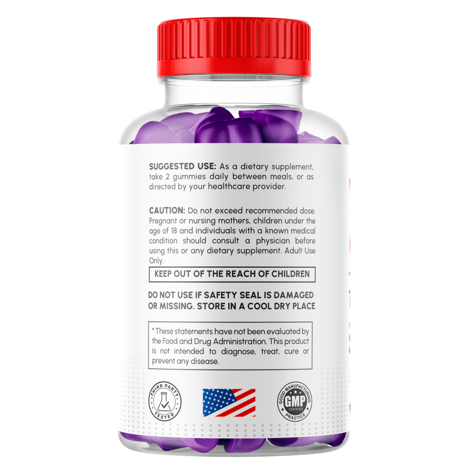 (5 Pack) Vital Grow XL Gummies For Men - Advanced Formula Vitamin Supplement