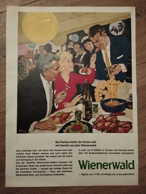ORIG WERBUNG REKLAME 1966  WIENERWALD  - Am Sonntag bleibt die Küche kalt...