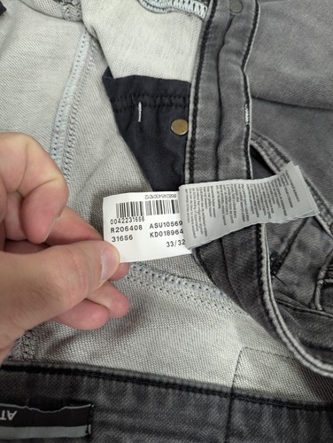 Mavi Jake Slim Leg Jeans Mens Size 33X32 (Fit 33x28) Smoke Gray Regular Rise - Picture 12 of 17