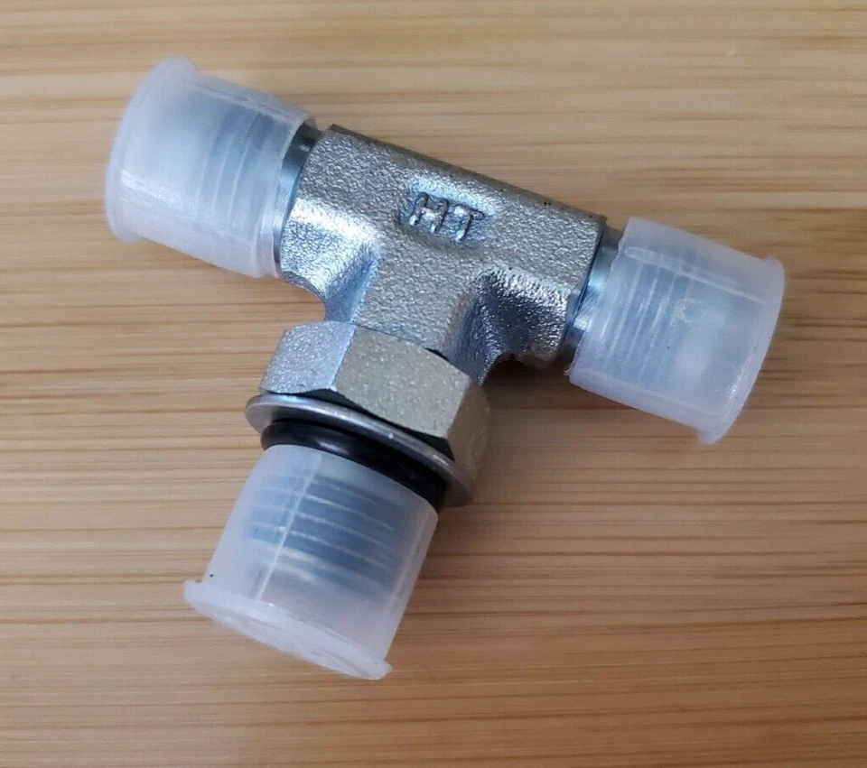 6803-06-06-06 ORB Male 3/8" to JIC Male 3/8" Branch Tee Hydraulic Fitting - Image 2 of 4