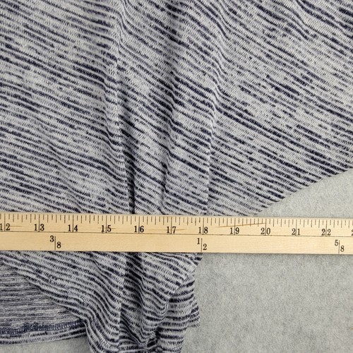 Belle Du Jour Sweater Cardigan Womens Large L Bleu White Striped Short Sleeve - Picture 10 of 13