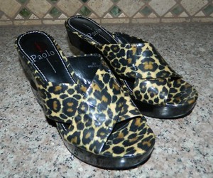 linea paolo leopard wedge