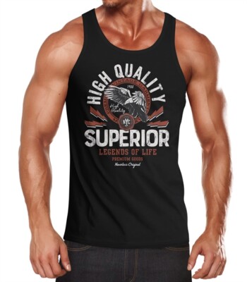 Herren Tank-Top Fashion vintage Print Superior Legends of Life Eagle