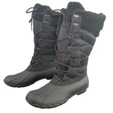 Lands End Womens 11 B Expedition Tall Waterproof Insulated Snow Boots Thinsulate