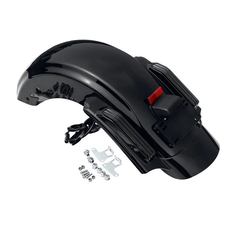 Bolsa de alforja rígida estirada de 5" con guardabarros trasero apta para Harley CVO Touring 14-Up Foto 4 de 4