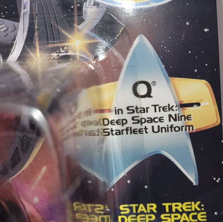 Vintage Star Trek deep space nine action figure Q in sealed
