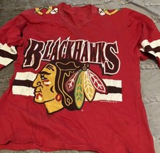 CHICAGO BLACKHAWKS Hockey VINTAGE Jersey Style 1992 Shirt NHL Red SMALL