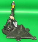 Vintage Cast Iron Cigar Cigarette Ashtray Drunk Man Hobo Leaning on Lamp Post — photo 6