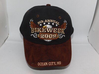 Bike Week OCEAN CITY, MD 2009~Motorcycle STRAPBACK Hat BEACH CLUB PROMOTIONS