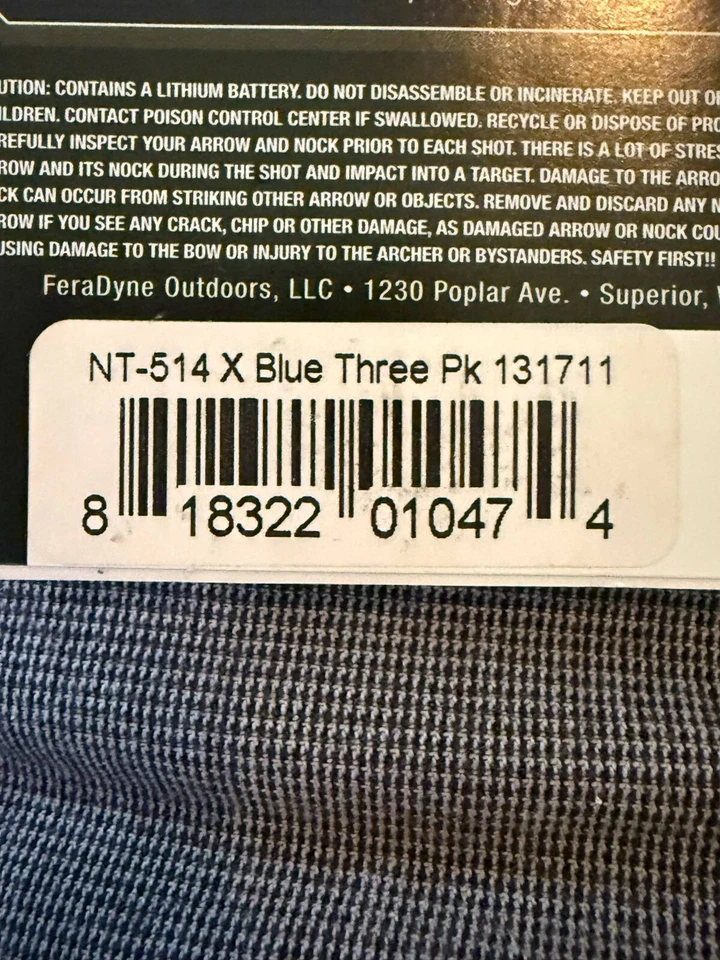 Rage Nockturnal X High Visibility LED Lighted Arrow Nocks 3pk Blue NT-514 - Image 2 of 3