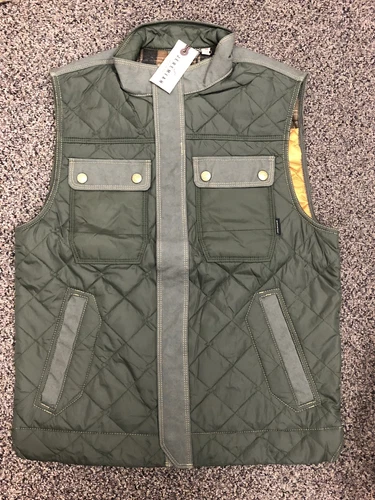 Jeremiah Forester Fielding Quilted Vest Green Medium M NEW
