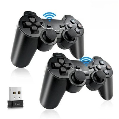 2Pcs 2.4G Wireless Gamepad Controllers USB Joystick For PC Android TV 