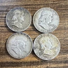 Franklin Half Dollar Silver Coins Lot 1952 1953 Circulated 50C