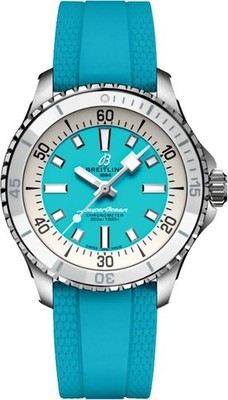 Breitling Superocean Automatic Turquoise Blue Dial 36mm Watch A17377211C1S1