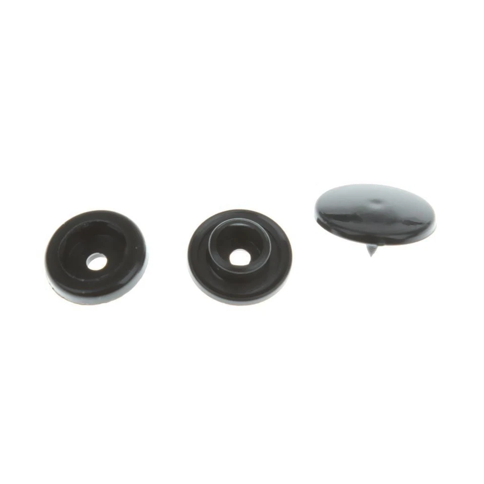 100 Sets T3 Resin Snaps Caps 10.7mm Black Buttons Snap Wheel - Image 2 of 4