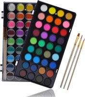 Aquarellfarben 36 Farben Set Mit Pinsel, Tragbar, FüR KüNstler, Hobbymaler,