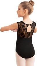 Girls' Lace Cap Sleeve Leotard for Ballet Toddler Big Little Kids Gymnastics
