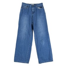 Universal Thread Relaxed Wide Leg Jeans Medium Wash Blue Denim Women Size 2/26R