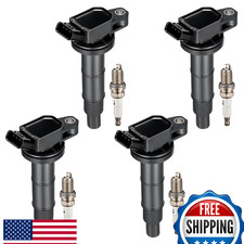 SYKRSS 4x UF333 Ignition Coils  4x 7092 Spark Plugs for Toyota Scion Pontiac Le