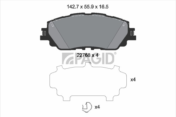 Bremsbelagsatz BremsklöTze FüR Toyota RAV 4 V _A5_ A5 H5 C-HR NGX1 NGX5_-image