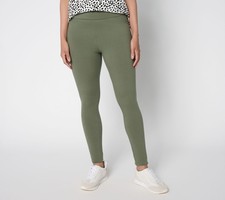 LOGO by Lori Goldstein Layers Petite Knit Pull On Legging Thyme XL New