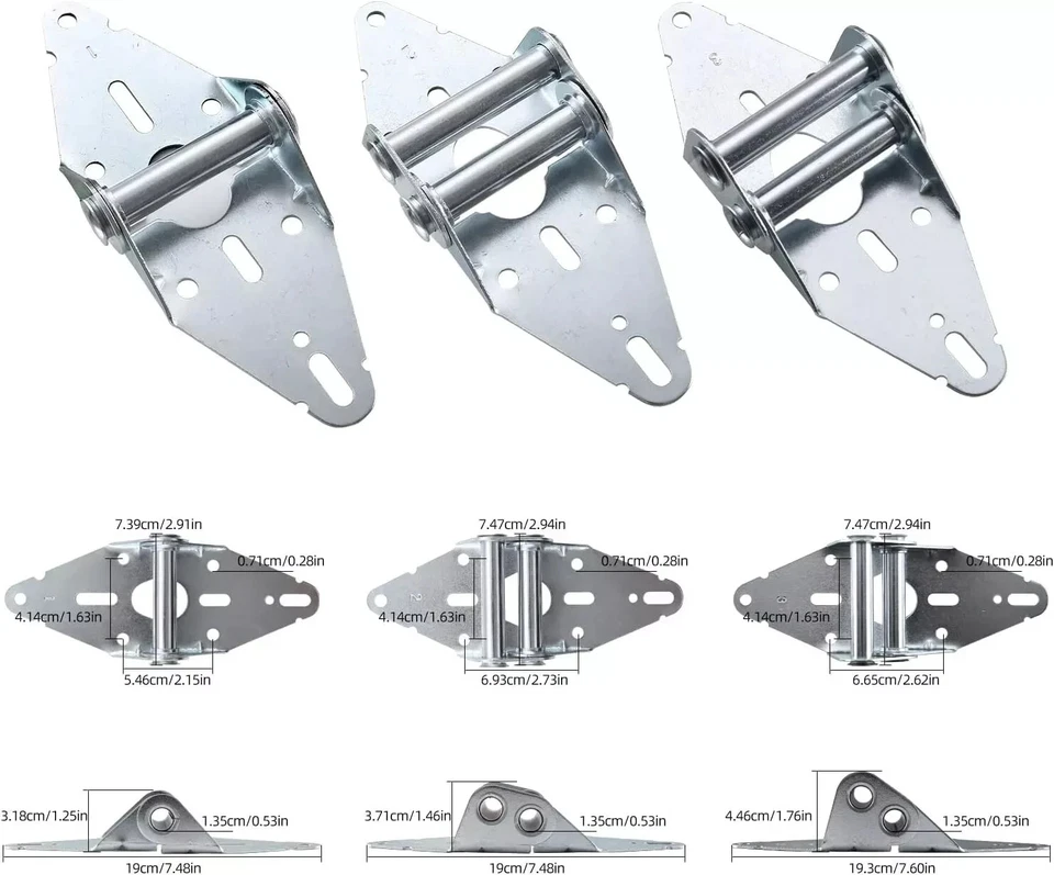 高级车库门滚轮/铰链/顶部支架/钢丝绳套件适用于7英尺高门 — 第 3/4 张图片