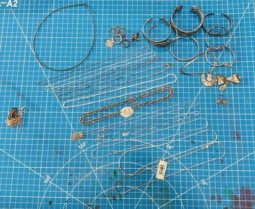 297g Lot Wearable Vintage Sterling Silver Jewelry Necklaces Bracelets Rings