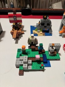 Lego Minecraft Sets 21102, 21113, 21123, 21129, 21152 Incomplete
