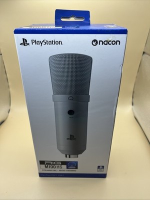 NEW Playstation Nacon White RIG M100 HS Streaming Microphone Mic For PS5 & PS4 