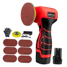 16.8V Cordless Electric Sander with 36PCS 1 x 3.0Ah Battery Red/Black