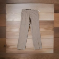 NEW Amazon Essentials Pants Mens size W38 x L34 Khaki Tan Flat Front Chino Slim 