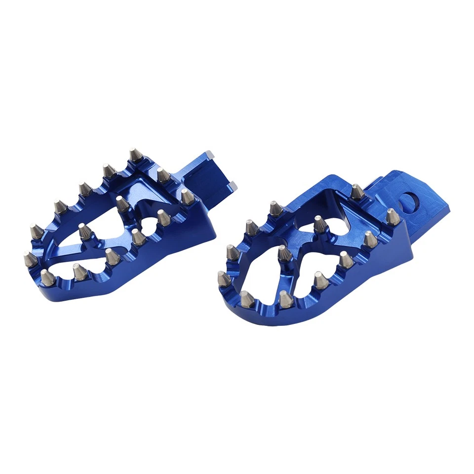 2x estriberas pedales reposapiés para Yamaha YZ80 YZ125 YZ500 TTR90 TTR125 XT250 azul Foto 4 de 4