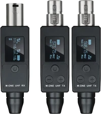UHF Wireless XLR Transmitter and Receiver Plug-On Wireless Microphone System for