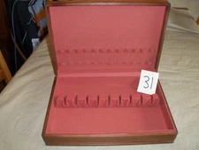 VINTAGE STERLING SILVER PLATE SILVERWARE FLATWARE WOOD STORAGE BOX CHEST CASE 31