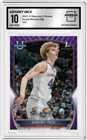 2022-23 Bowman U Chrome Gradey Dick #41 Purple Shimmer Refractor Arena Club 10 - Picture 1 of 2