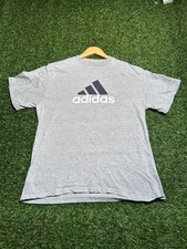 Adidas Essentials Performance Big Logo Heather Gray T-Shirt