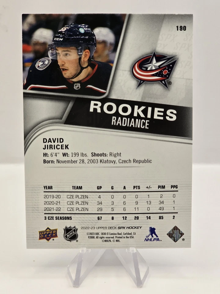 2022-23 SPx #190 David Jiricek Radiance #/100 RC - Image 2 of 2
