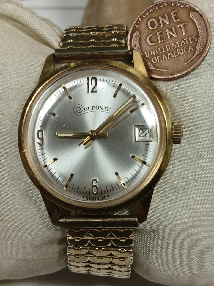 Working Vintage Dufonte By Lucien Piccard Incabloc Swiss Giltron Mens Watch - Image 2 of 4