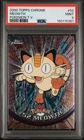 2000 TOPPS CHROME POKEMON T.V. #52 MEOWTH PSA 9