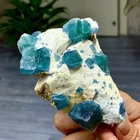 313G Rare transparent  green cubic fluorite mineral crystal sample/China